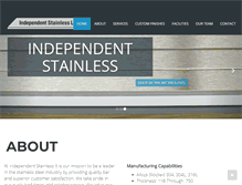 Tablet Screenshot of independentstainless.com